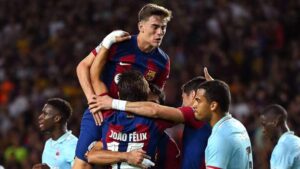 Barcelona 5-0 Royal Antwerp: Joao Felix scores twice as Spanish giants demolish Belgian debutants