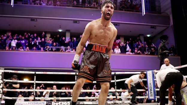 Boxing: Adam Azim stops Franck Petitjean to win European light-welterweight title